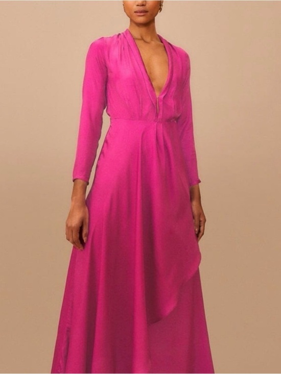 FARM Rio Dresses & Skirts - FARM Rio Fuchsia V-Neck Maxi Dress